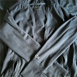 black calvin klein zip up 
size s